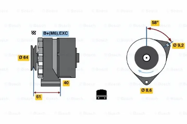 Alternator (0 986 031 931)