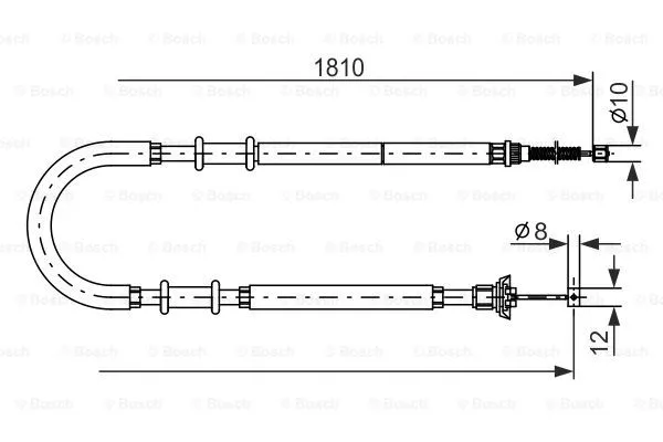 Cable Pull, parking brake (1 987 477 723)