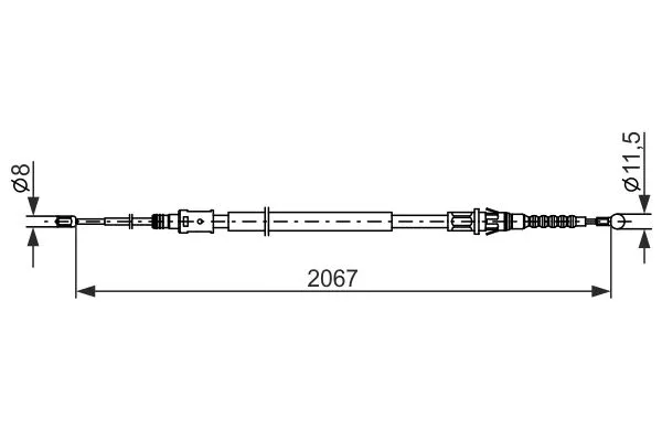 Cable Pull, parking brake (1 987 482 869)