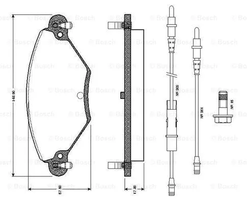 Brake Pad Set, disc brake (0 986 TB2 399)