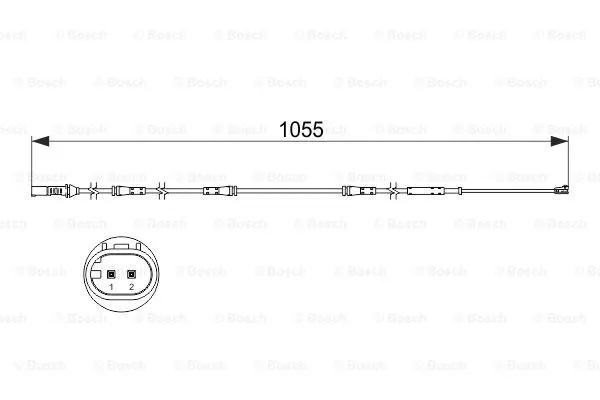 Warning Contact, brake pad wear (1 987 473 508)