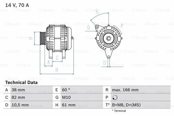 Alternator (0 986 039 550)