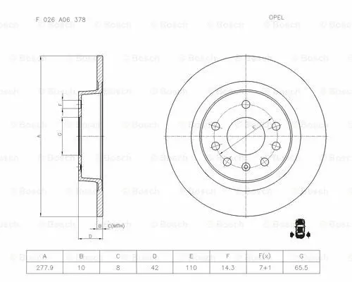 Brake Disc (F 026 A06 378)