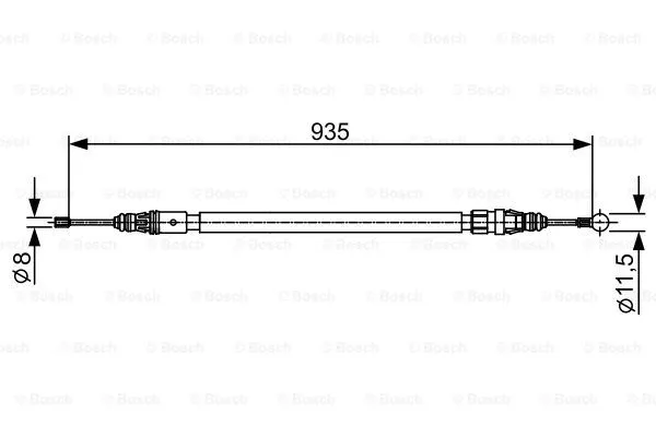 Cable Pull, parking brake (1 987 482 430)