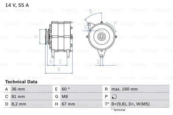 Alternator (0 986 030 760)