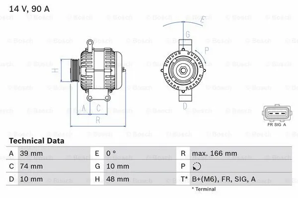 Alternator (0 986 049 980)