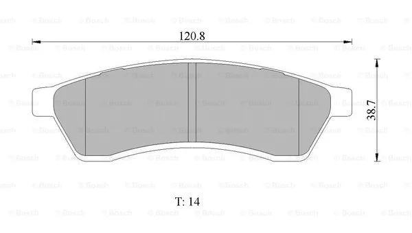 Brake Pad Set, disc brake (0 986 AB1 463)