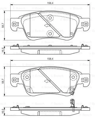 Brake Pad Set, disc brake (0 986 495 134)