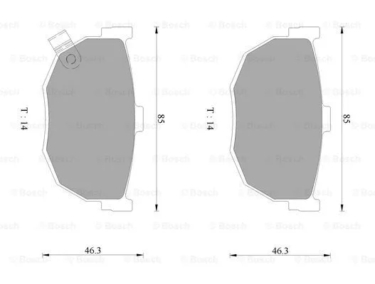 Brake Pad Set, disc brake (0 986 AB3 064)