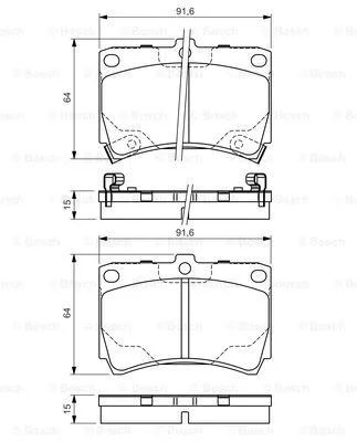 Brake Pad Set, disc brake (0 986 495 037)