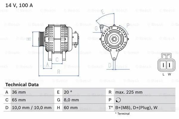Alternator (0 986 043 981)