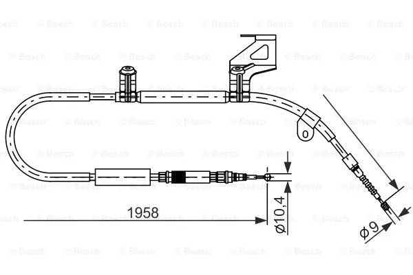 Cable Pull, parking brake (1 987 477 604)