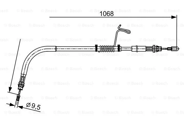 Cable Pull, parking brake (1 987 482 544)