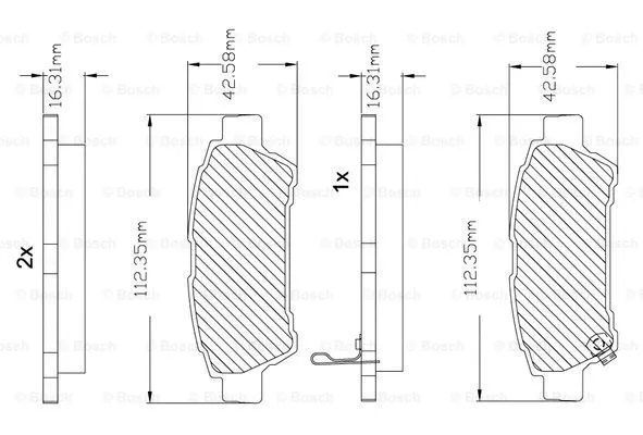Brake Pad Set, disc brake (F 03B 150 127)
