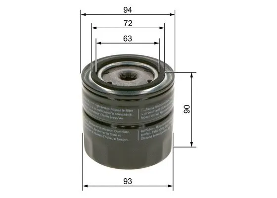 Oil Filter (0 986 4B7 033)