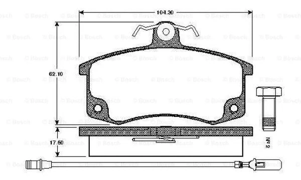 Brake Pad Set, disc brake (0 986 TB2 567)