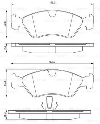 Brake Pad Set, disc brake (0 986 491 900)