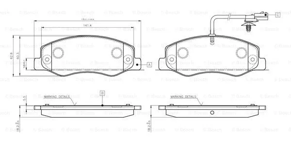 Brake Pad Set, disc brake (0 986 TB3 132)