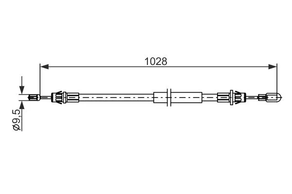 Cable Pull, parking brake (1 987 482 880)