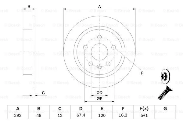 Brake Disc (0 986 479 513)