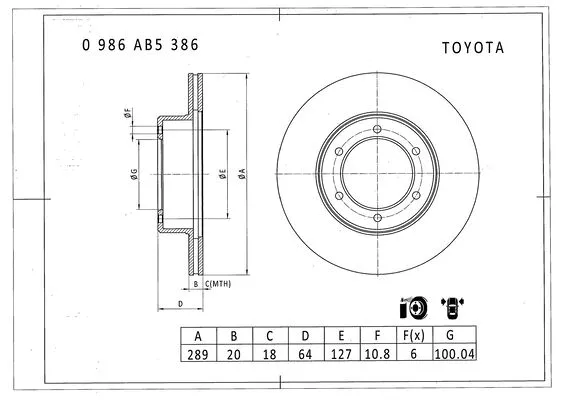 Brake Disc (0 986 AB5 386)