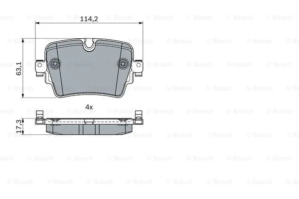 Brake Pad Set, disc brake (0 986 494 874)