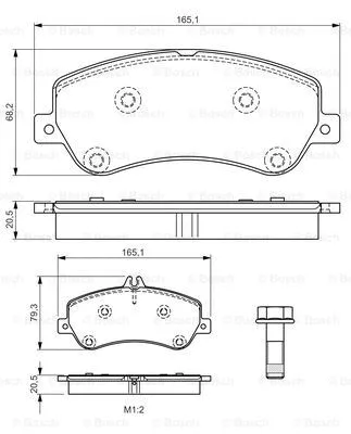 Brake Pad Set, disc brake (0 986 TB3 193)