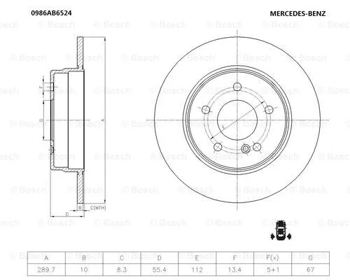 Brake Disc (0 986 AB6 524)