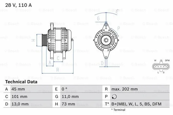 Alternator (0 986 049 350)