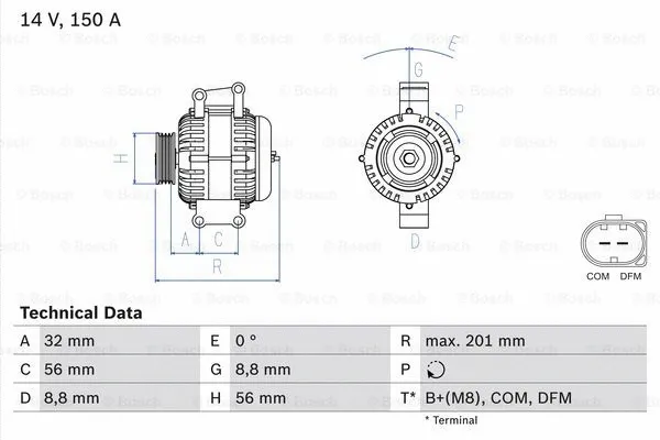 Alternator (0 986 046 300)