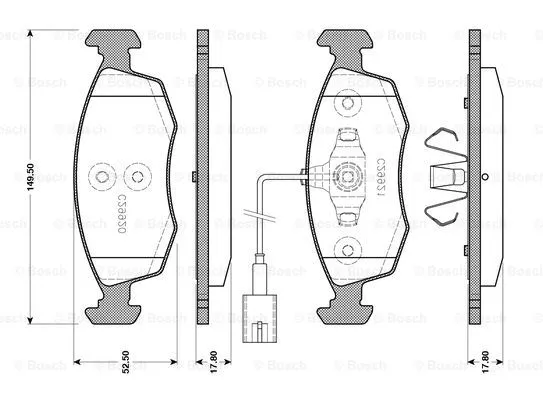 Brake Pad Set, disc brake (0 986 TB3 143)