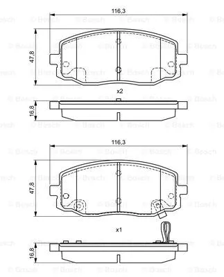 Brake Pad Set, disc brake (0 986 495 377)