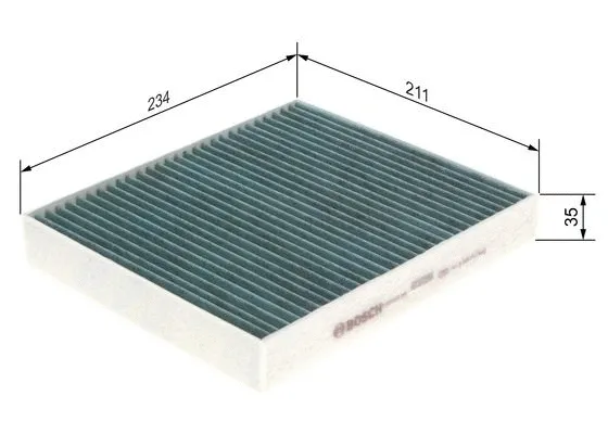 Filter, cabin air (0 986 628 536)