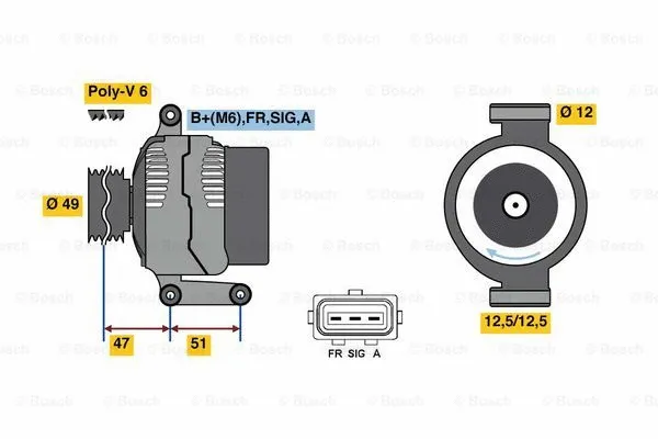 Alternator (0 986 080 750)