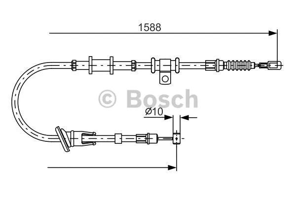 Cable Pull, parking brake (1 987 482 245)