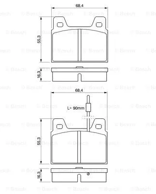 Brake Pad Set, disc brake (0 986 462 532)