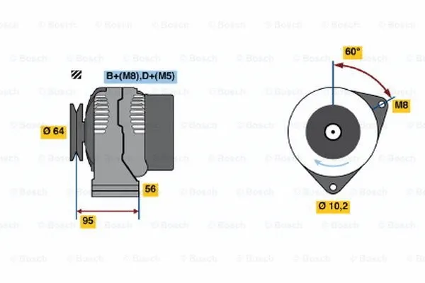 Alternator (0 120 335 007)