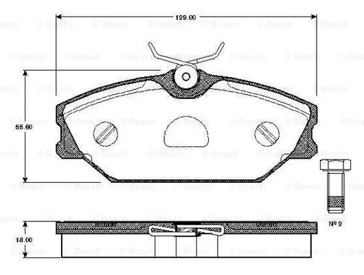 Brake Pad Set, disc brake (0 986 TB2 106)