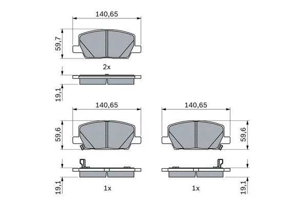 Brake Pad Set, disc brake (0 986 424 896)