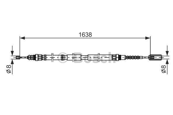 Cable Pull, parking brake (1 987 477 688)