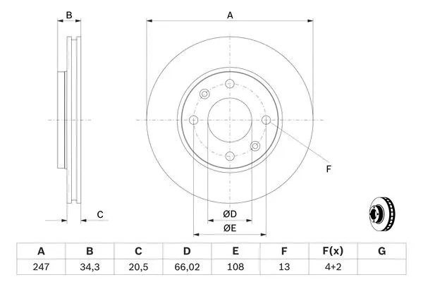 Brake Disc (0 986 479 W62)
