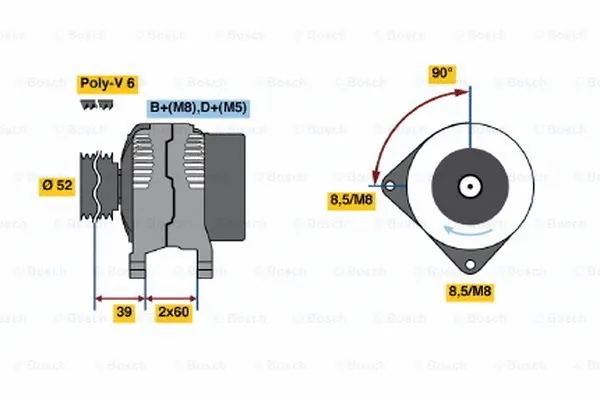 Alternator (0 123 510 095)