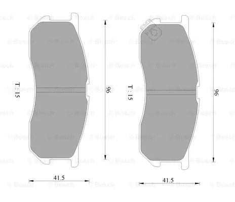 Brake Pad Set, disc brake (0 986 AB2 314)