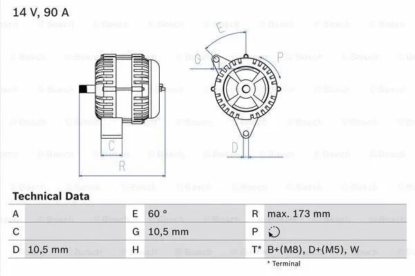 Alternator (0 986 046 000)