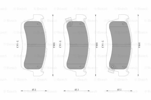 Brake Pad Set, disc brake (0 986 AB3 544)