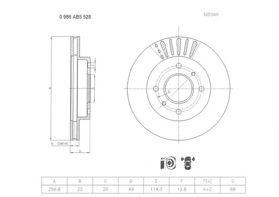 Brake Disc (0 986 AB5 528)