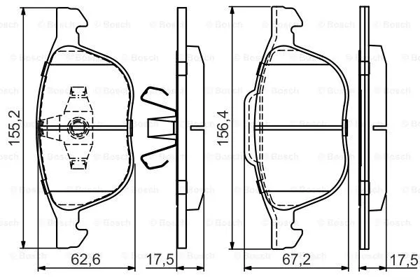 Brake Pad Set, disc brake (0 986 495 450)