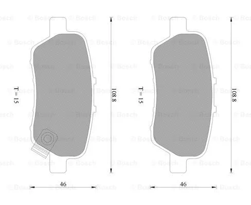 Brake Pad Set, disc brake (0 986 AB2 264)