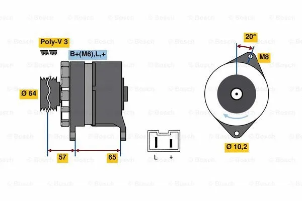 Alternator (0 986 049 440)