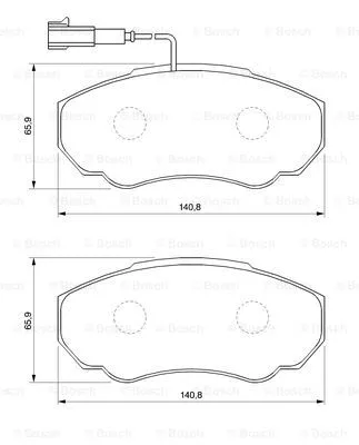 Brake Pad Set, disc brake (0 986 424 703)